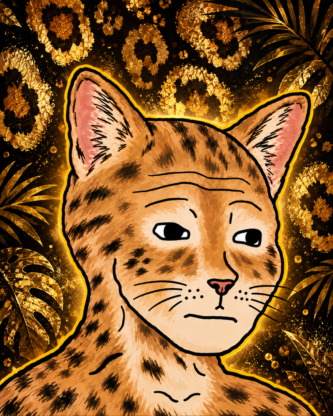 TIGROWOJAK gold jungle portrait